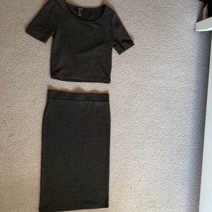 Shirt/ skirt midi set